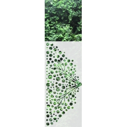 ROS13 59x135 naklejka na okno wzory roślinne - jagody