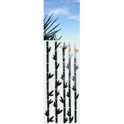 ROS21 59x135 naklejka na okno wzory roślinne - bambusy