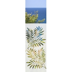 ROS2 59x135 naklejka na okno z wzory roślinne - liście