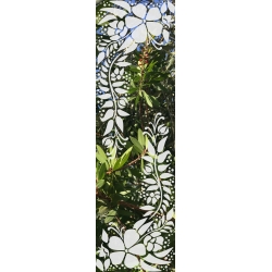 ROS41 59x200 naklejka na okno wzory roślinne - kwiaty i liście
