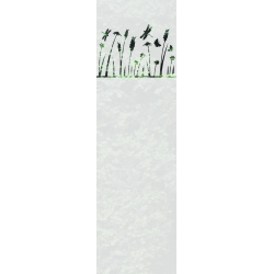 ROS63 59x200 naklejka na okno wzory roślinne - trawy i łączki