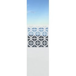 GEO11 59x135 naklejka na okno z wzorem geometrycznym - witraż