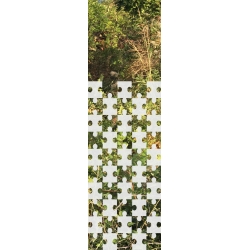 GEO25 59x135 naklejka na okno z wzorem geometrycznym - puzzle