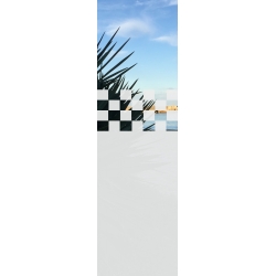 GEO48 59x135 naklejka na okno z wzorem geometrycznym - szachownica