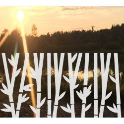ROS24 90x47 naklejka na okno wzory roślinne - bambusy
