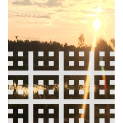GEO37 70x47 naklejka na okno z wzorem geometrycznym - kwadraty