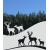 ROZ33 70x47 naklejka na okno wzory zwierzęce - sarny, jelenie, łosie